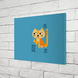 Холст прямоугольный Рыжий кот в геометрическом стиле, цвет: 3D-принт — фото 2