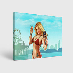 Холст прямоугольный GTA Beach girl, цвет: 3D-принт