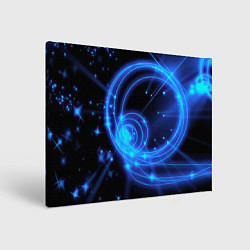 Холст прямоугольный Неоновый космос Neon space, цвет: 3D-принт
