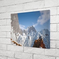Холст прямоугольный Minecraft Mountains Video game, цвет: 3D-принт — фото 2