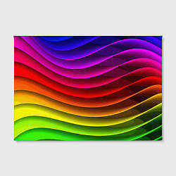 Холст прямоугольный Color line neon pattern Abstraction Summer 2023, цвет: 3D-принт — фото 2