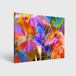 Холст прямоугольный Красочный цветочный паттерн Лето Colorful floral p, цвет: 3D-принт
