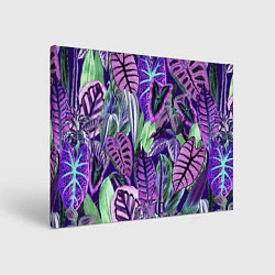 Холст прямоугольный Цветы Яркие Тропики, цвет: 3D-принт