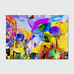 Холст прямоугольный Цветы Буйство красок Flowers Riot of colors, цвет: 3D-принт — фото 2