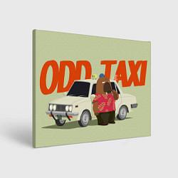 Холст прямоугольный Хироси Одокава Odd taxi, цвет: 3D-принт