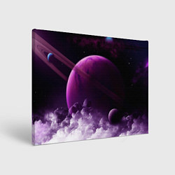 Холст прямоугольный PURPLE GALAXY лиловая галактика, цвет: 3D-принт