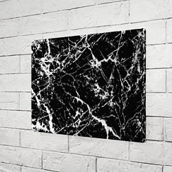 Холст прямоугольный Текстура чёрного мрамора Texture of black marble, цвет: 3D-принт — фото 2