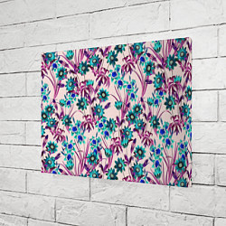 Холст прямоугольный Цветы Летние Фиолетовые Рудбеки, цвет: 3D-принт — фото 2