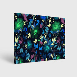 Картина прямоугольная Color summer night Floral pattern