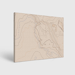 Картина прямоугольная Песчаная Топографическая Карта