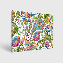 Холст прямоугольный Fashionable floral Oriental pattern Summer 2025, цвет: 3D-принт