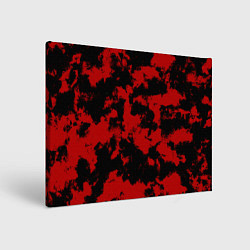 Холст прямоугольный Черно-красная абстракция, цвет: 3D-принт