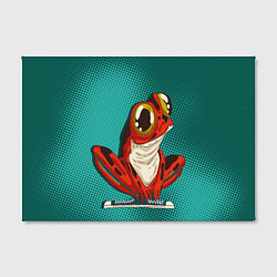 Холст прямоугольный Странная красная лягушка, цвет: 3D-принт — фото 2