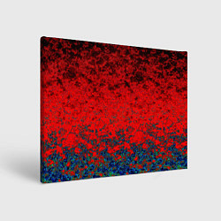 Холст прямоугольный Абстрактный узор мраморный красно-синий, цвет: 3D-принт