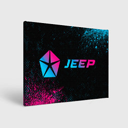 Холст прямоугольный Jeep Neon Gradient, цвет: 3D-принт