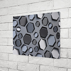 Холст прямоугольный Металлическая киберпанк броня - Серый, цвет: 3D-принт — фото 2