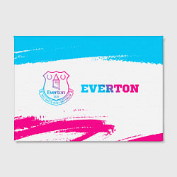 Холст прямоугольный Everton neon gradient style: надпись и символ, цвет: 3D-принт — фото 2