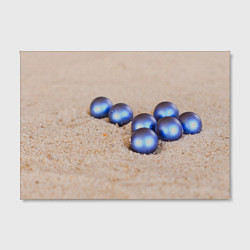 Холст прямоугольный Синий жемчуг на песке, цвет: 3D-принт — фото 2