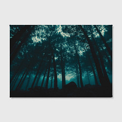 Холст прямоугольный Тёмный лес на закате, цвет: 3D-принт — фото 2