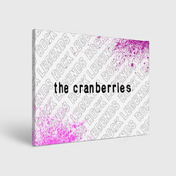 Холст прямоугольный The Cranberries rock legends: надпись и символ, цвет: 3D-принт
