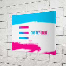 Холст прямоугольный OneRepublic neon gradient style: надпись и символ, цвет: 3D-принт — фото 2