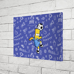 Холст прямоугольный Барт Симпсон бьёт футбольный мяч головой, цвет: 3D-принт — фото 2