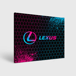 Картина прямоугольная Lexus - neon gradient: надпись и символ