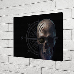 Холст прямоугольный Череп пирата, компас, цвет: 3D-принт — фото 2
