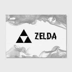 Холст прямоугольный Zelda glitch на светлом фоне: надпись и символ, цвет: 3D-принт — фото 2