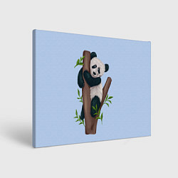 Картина прямоугольная Забавная панда на дереве