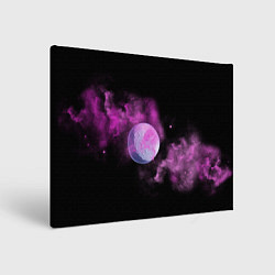 Холст прямоугольный Космическая Луна в дыму, цвет: 3D-принт