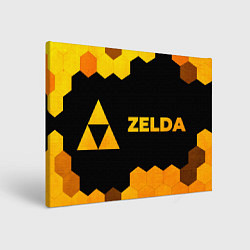 Картина прямоугольная Zelda - gold gradient: надпись и символ