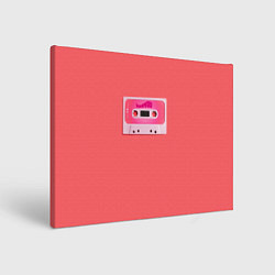 Холст прямоугольный BTS cassette, цвет: 3D-принт