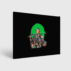 Холст прямоугольный Ророноа Зоро - Ван пис, цвет: 3D-принт