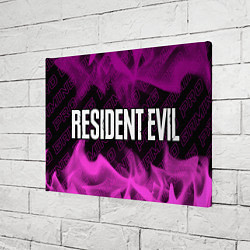 Холст прямоугольный Resident Evil pro gaming: надпись и символ, цвет: 3D-принт — фото 2