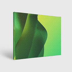 Холст прямоугольный Зелёные абстрактные волны, цвет: 3D-принт