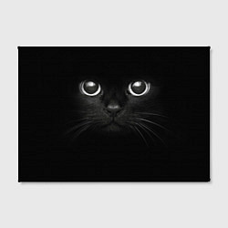 Холст прямоугольный Взгляд чёрного кота, цвет: 3D-принт — фото 2