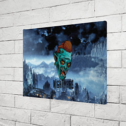 Холст прямоугольный Ночной кошмар - Horror face, цвет: 3D-принт — фото 2