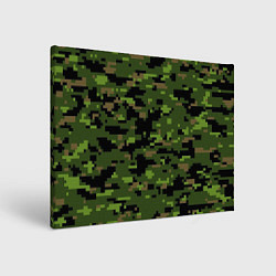 Картина прямоугольная Камуфляж лесной пиксель
