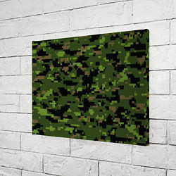 Холст прямоугольный Камуфляж лесной пиксель, цвет: 3D-принт — фото 2