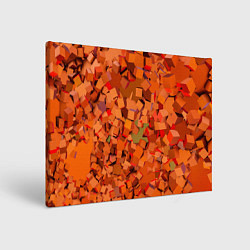 Картина прямоугольная Оранжевые кубы в абстракции
