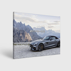 Картина прямоугольная Mercedes AMG V8 Biturbo cabriolet - mountains