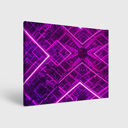 Картина прямоугольная Абстрактные геометрические фиолетовые объекты