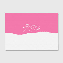 Холст прямоугольный Stray Kids pink and white, цвет: 3D-принт — фото 2