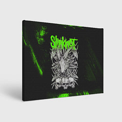 Картина прямоугольная Slipknot green logo