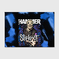 Холст прямоугольный Slipknot hammer blue, цвет: 3D-принт — фото 2