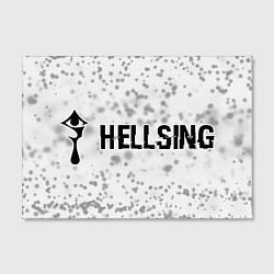 Холст прямоугольный Hellsing glitch на светлом фоне: надпись и символ, цвет: 3D-принт — фото 2