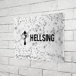 Холст прямоугольный Hellsing glitch на светлом фоне: надпись и символ, цвет: 3D-принт — фото 2