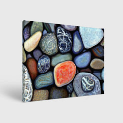 Холст прямоугольный Цветные камушки, цвет: 3D-принт