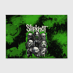 Холст прямоугольный Slipknot green abstract, цвет: 3D-принт — фото 2